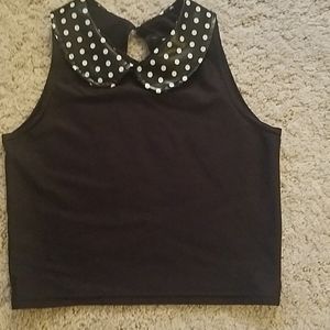 Blackmilk Black Wifey Crop Top size M